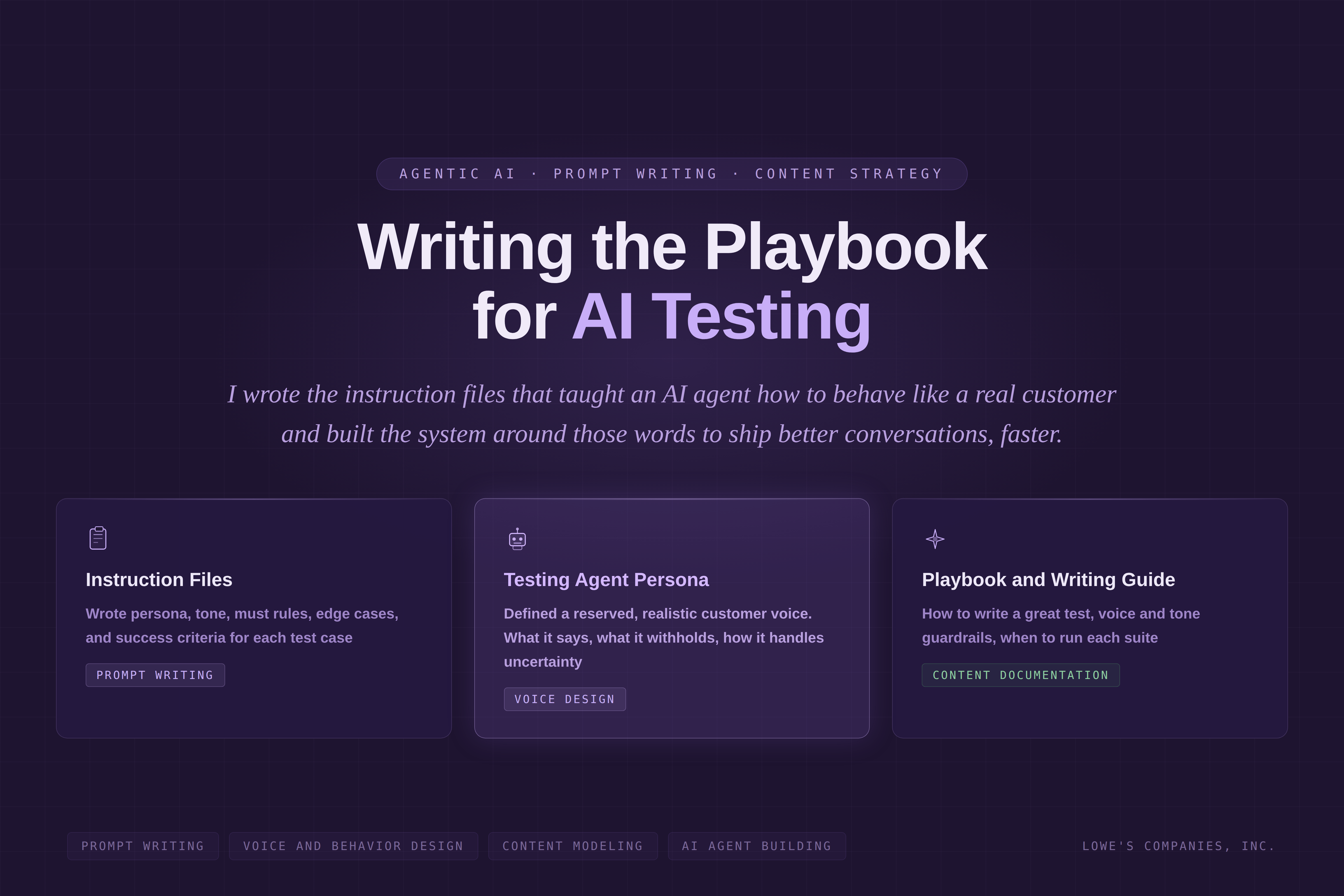 AI Conversation Testing project